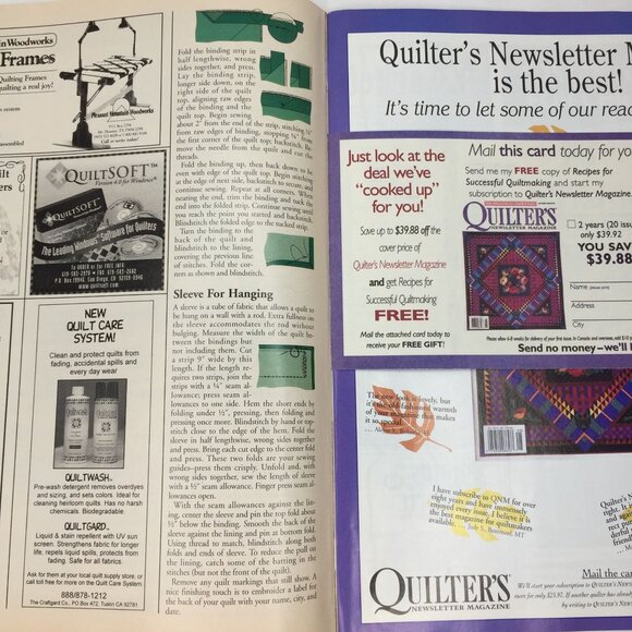 Quilters Newsletter Quilt It For December 1998 Christmas Magazine Quilting Patte - Picture 10 of 12